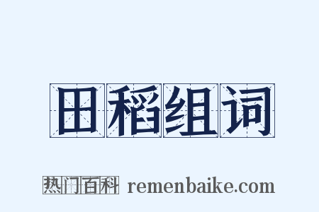 田稻组词是什么意思的图片
